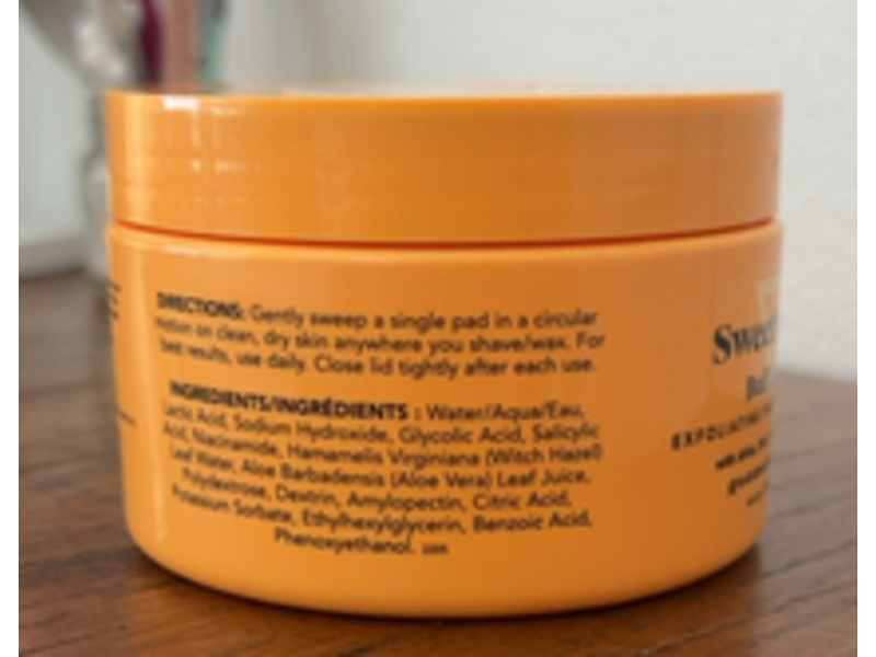 SweetSpot Labs Buff & Brighten Exfoliating Pads For Ingrown Hair, 50 Count