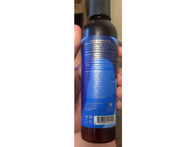 As I Am Dry & Itchy Scalp Care Leave In Conditioner, Olive & Tea Tree Oil, 8 oz/237 mL