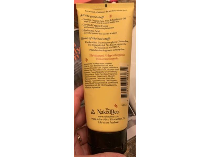 The Naked Bee Shimmering Body Lotion, Orange Blossom Honey, 6.7 fl oz/198 mL