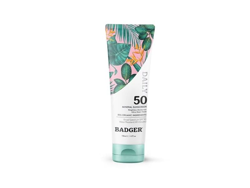 Badger Daily Sunscreen, Spf 50, 4 fl oz/118 mL