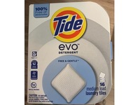 Tide Evo Detergent Laundry Tiles, Free & Gentle, 16 Loads, 14 Count - thumbnail 2