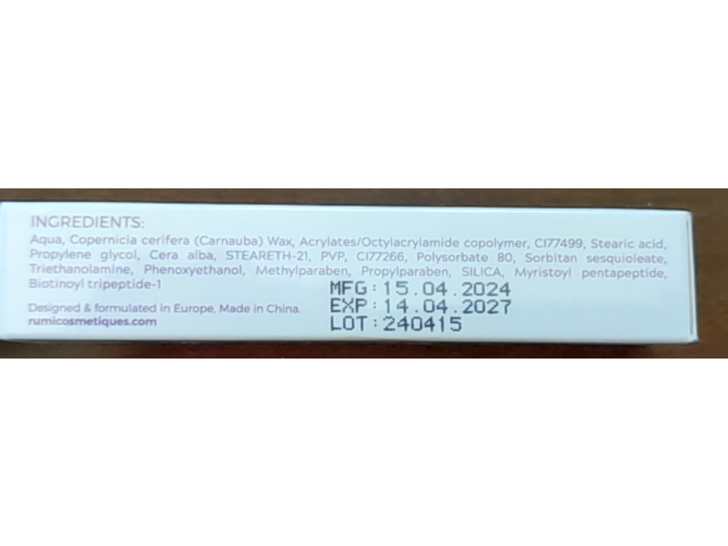 Rumi Cosmetiques Volume Care+ Mascara, Natural Black