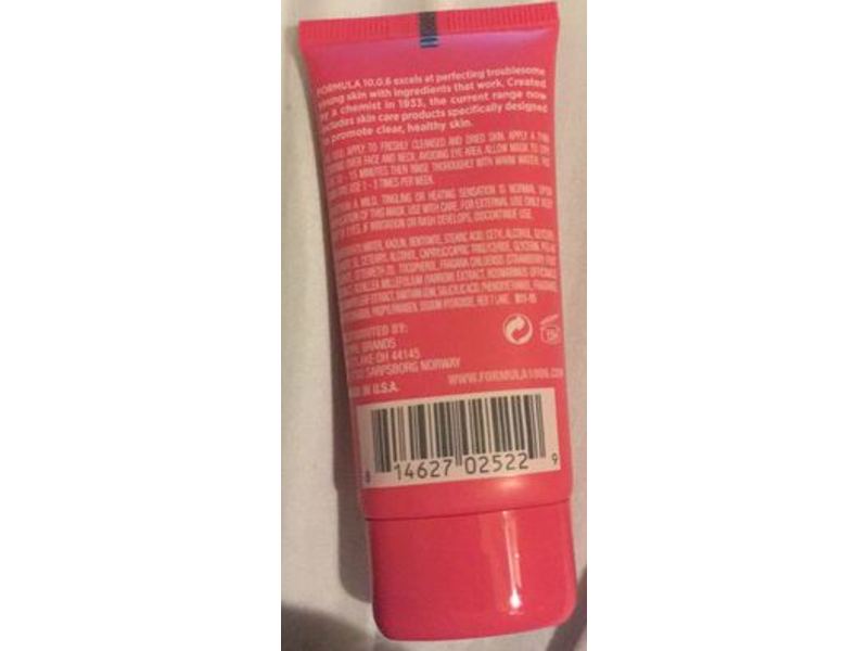 Formula 10.0.6 Clarifying Mud Mask, Strawberry + Yarrow, 1 fl oz/30 mL
