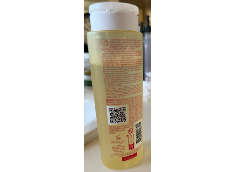 Clarins Hydrating Toning Lotion, Aloe Vera & Saffron Flower Extracts, 6.7 fl oz/200 mL