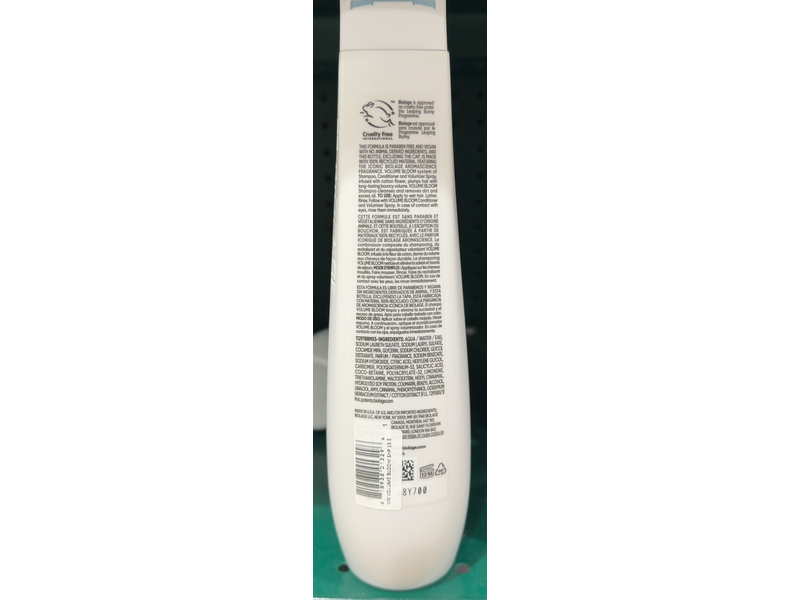 Biolage Volume Bloom Shampoo, Cotton Flower, 13.5 fl oz/400 mL