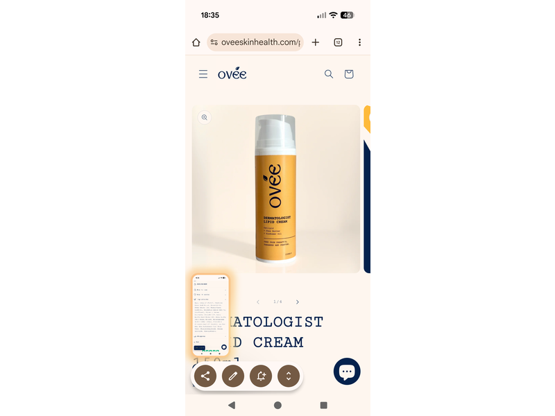 Ovee Dermatologist Lipid Cream, 150 mL