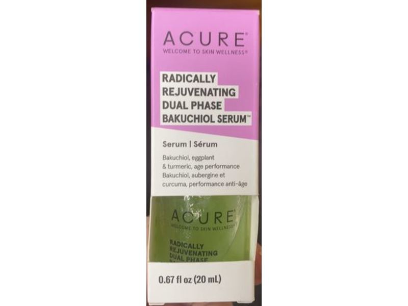 Acure Radically Rejuvenating Dual Phase Bakuchiol Serum, 0.67 fl oz/20 mL