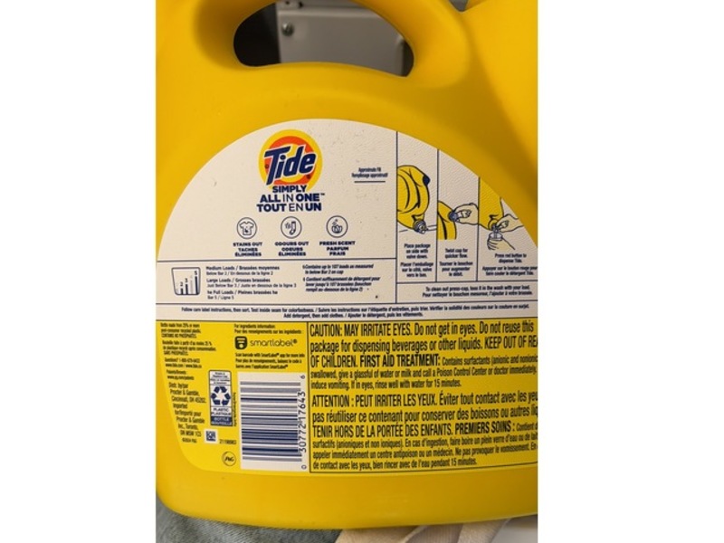 Tide Simply All In One Laundry Detergent, Daybreak Fresh, 107 Loads, 141 fl oz/4.16 L