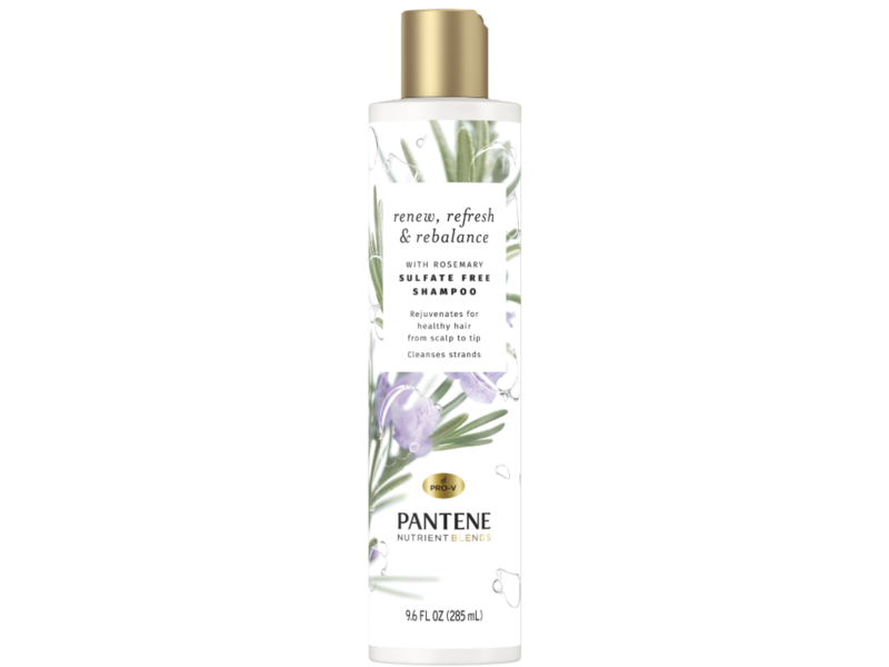Pantene Renew Refresh & Rebalance Sulfate Free Shampoo, Rosemary, 9.6 fl oz/285 mL