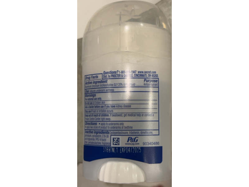 Secret Clinical Soft Solid Antiperspirant & Deodorant, Free & Sensitive, 1.6 oz/45 g