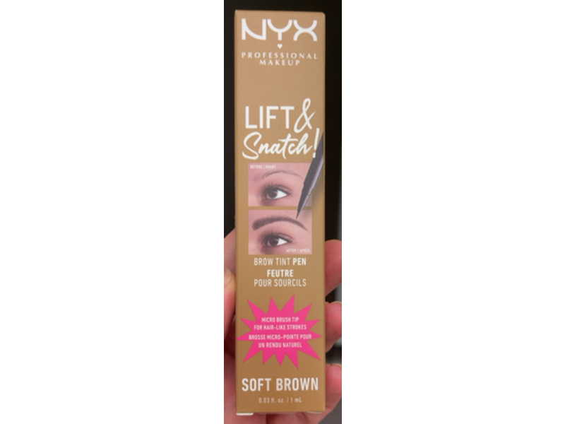 NYX Professional Makeup Lift & Snatch Eyebrow Tint Pen, Soft Brown, 0.03 fl oz/1 mL