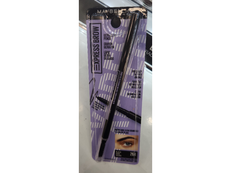 Maybelline Express Brow Ultra Slim Pencil, 264 Black, 0.003 oz