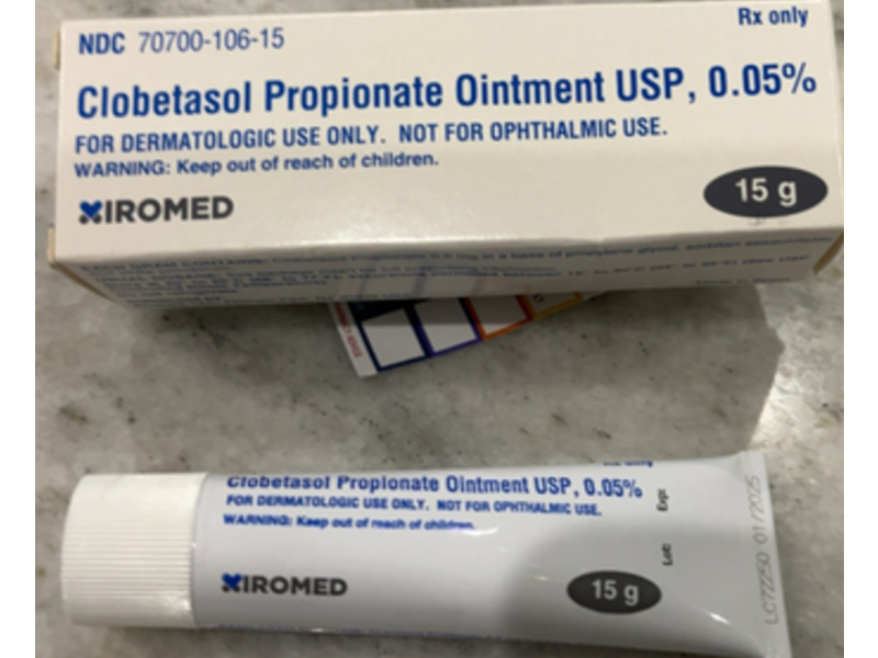 Clobetasol Propionate Ointment, 0.05%, 15 g, Xiromed (Rx)