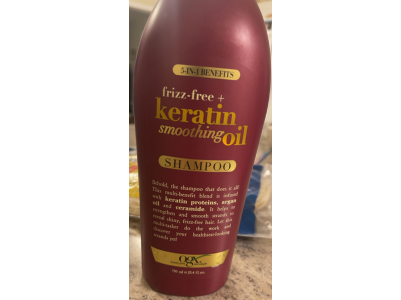 Ogx Keratin Smoothing Oil Shampoo, 25.4 fl oz/750 mL