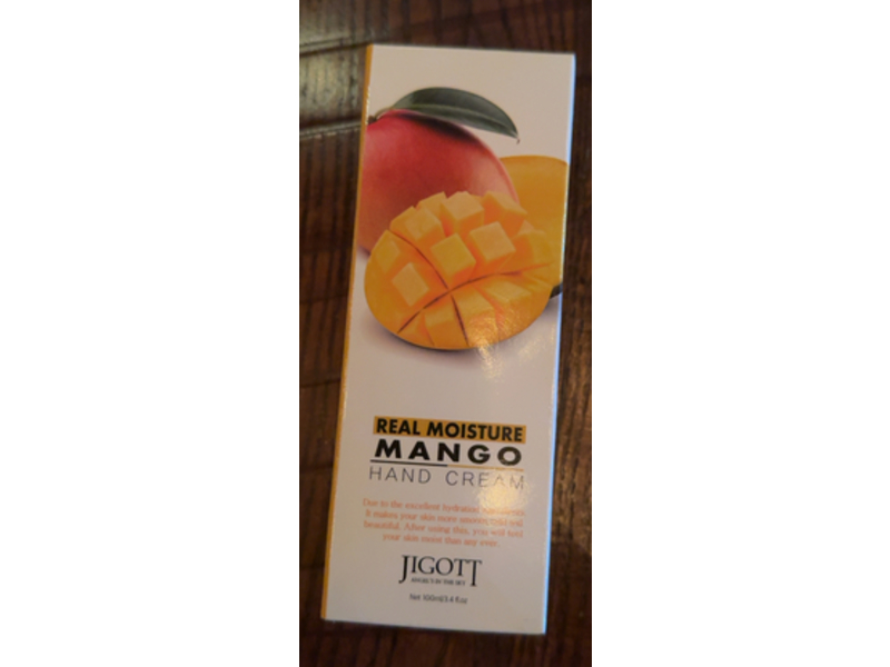 Jigott Real Moisture Hand Cream, Mango, 3.38 fl oz/100 mL