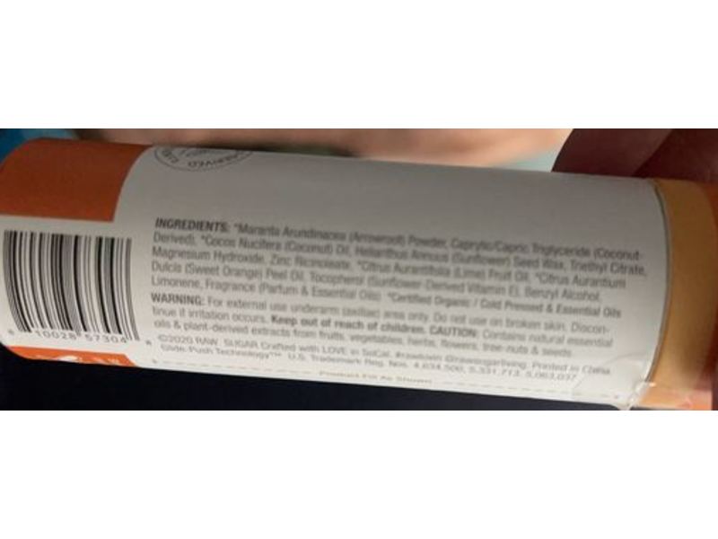 Raw Sugar Aluminum Free Deodorant, Raw Coconut + Lime, 2 oz/56 g