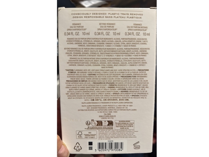 Romance Ralph Lauren Trio Women's Fragrance Set, 0.34 fl oz/10 mL