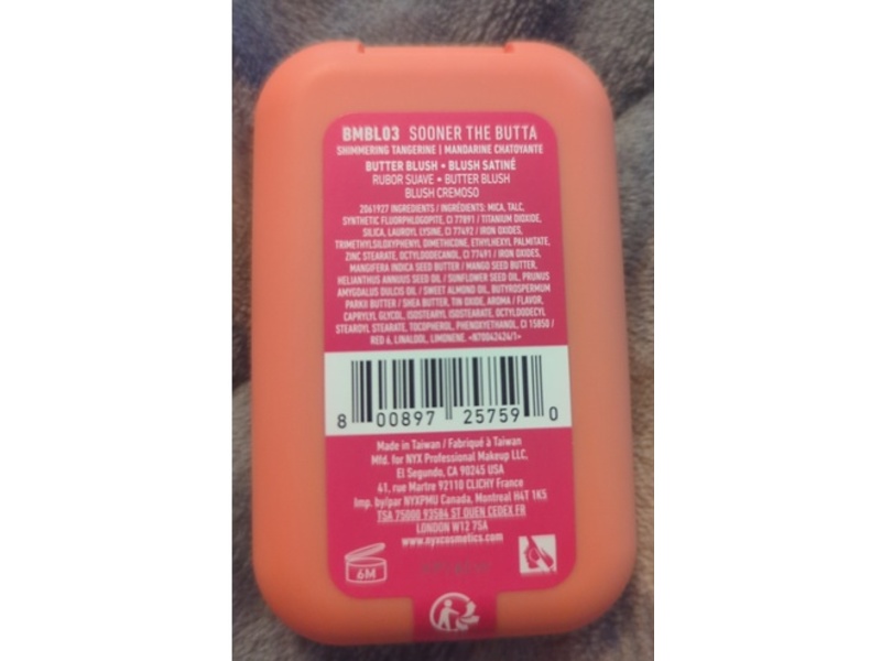 Nyx Professional Makeup Buttermelt Powder Blush, Sooner The Butta, 0.17 oz/5 g