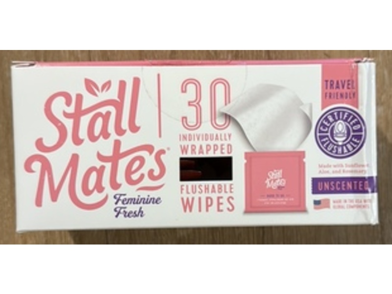 Stall Mates Individually Wrapped Wipes, Feminine Fresh, 30 Count