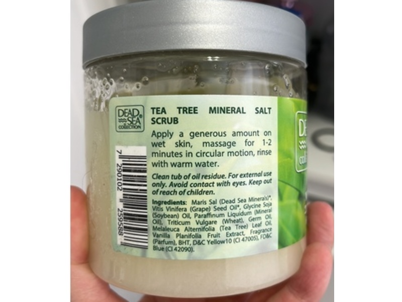 Dead Sea Collection Mineral Salt Scrub, Dead Sea Salts & Tea Tree Oil, 23.28 oz/660 g