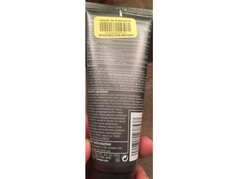 Clinique For Men Moisturizer, SPF 21, 3.4 fl oz/100 mL