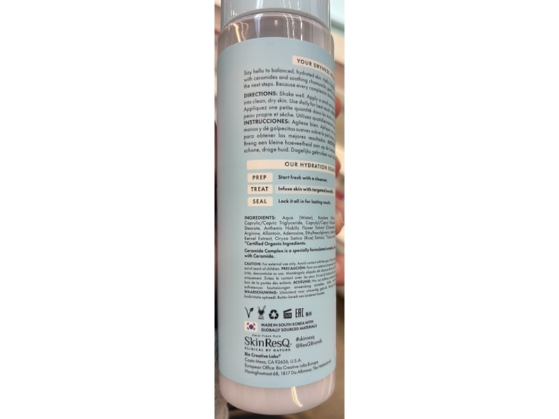 Petal Fresh Skin ResQ Hello Hydration Milky Toner, Ceramide Complex 1% + Chamomile, 8 fl oz/236 mL