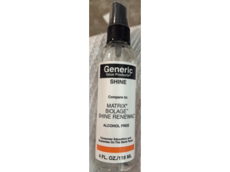 Generic Value Products Shine, Alcohol‑Free, 4 fl oz / 118 mL