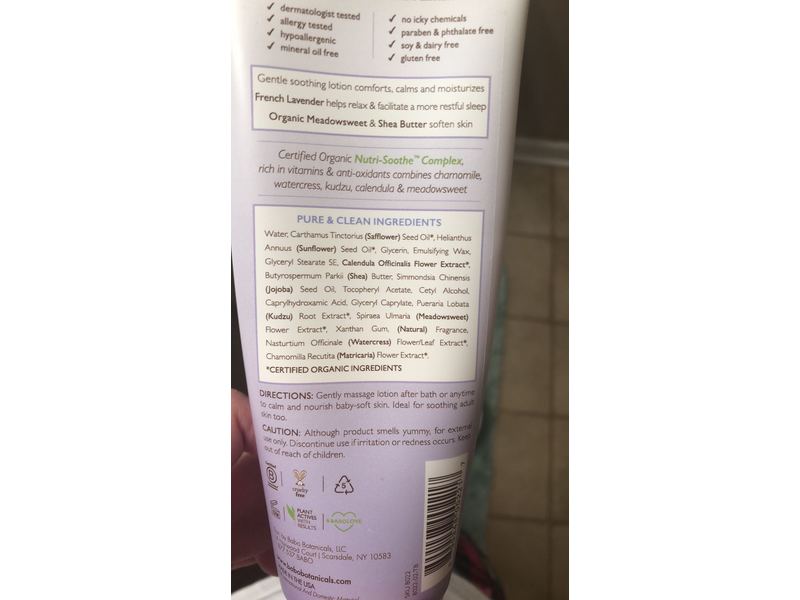 Babo Botanicals Calming Baby Moisturizing Lotion, Lavender & Meadowsweet, 8 fl oz/237 mL