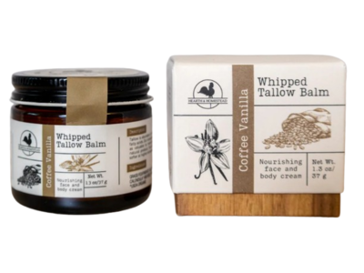 Hearth & Homestead Whipped Tallow Balm, Coffee Vanilla, 1.3 oz/37 g