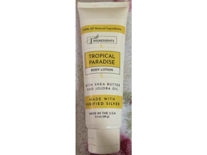 Just Ingredients Tropical Paradise Body Lotion, Shea Butter & Jojoba Oil, 3.4 oz/96 g