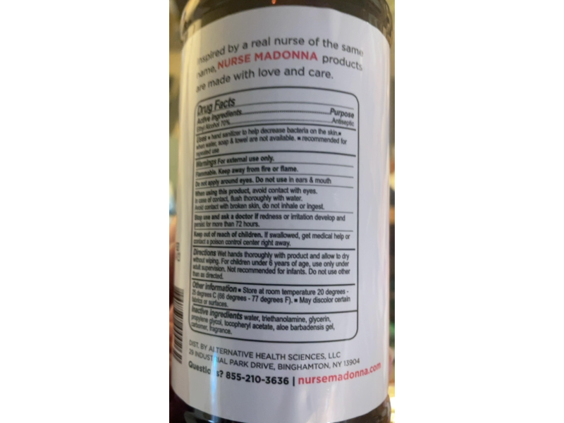 Nurse Madonna Hand Sanitizer, 16 fl oz/472 mL
