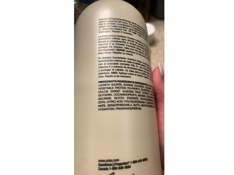 Zotos Professional Quantum Moisturizing Shampoo, 33.8 fl oz/1 L