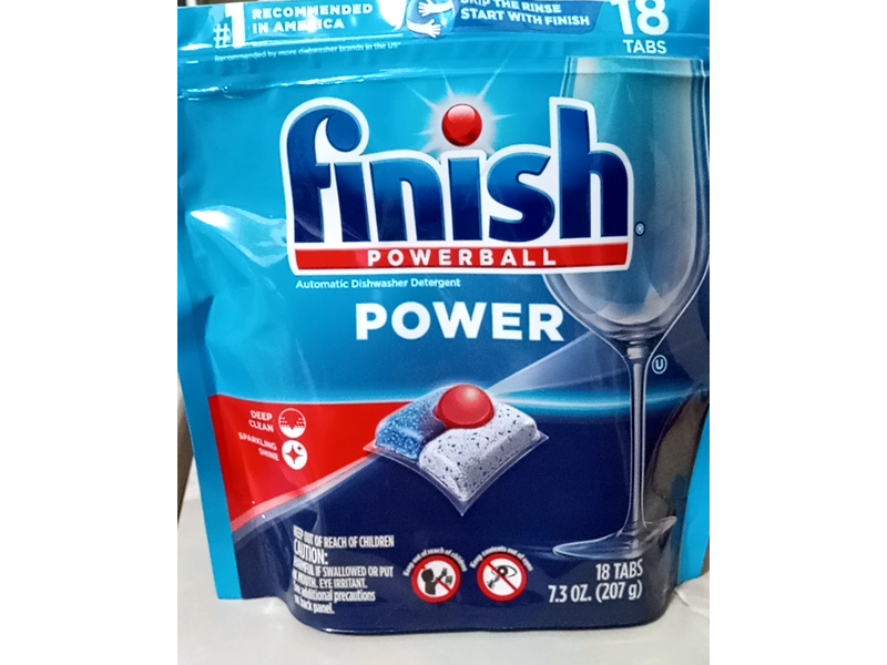 Finish Automatic Dishwasher Detergent, 7.3 oz/207 g, 18 Count