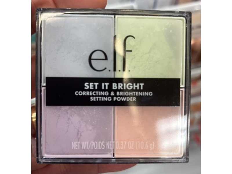 e.l.f Set It Bright Correcting & Brightening Setting Powder, Light, 0.37 oz/10.6 g