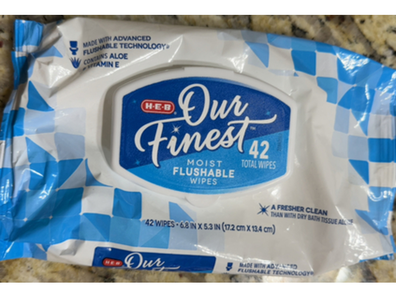 H-E-B Our Finest Moist Flushable Wipes, 42 Count