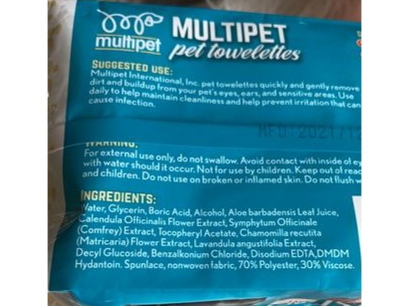 Multipet Pet Towelettes Eye, Ear And Sensitive Area Wipes, 100 Count