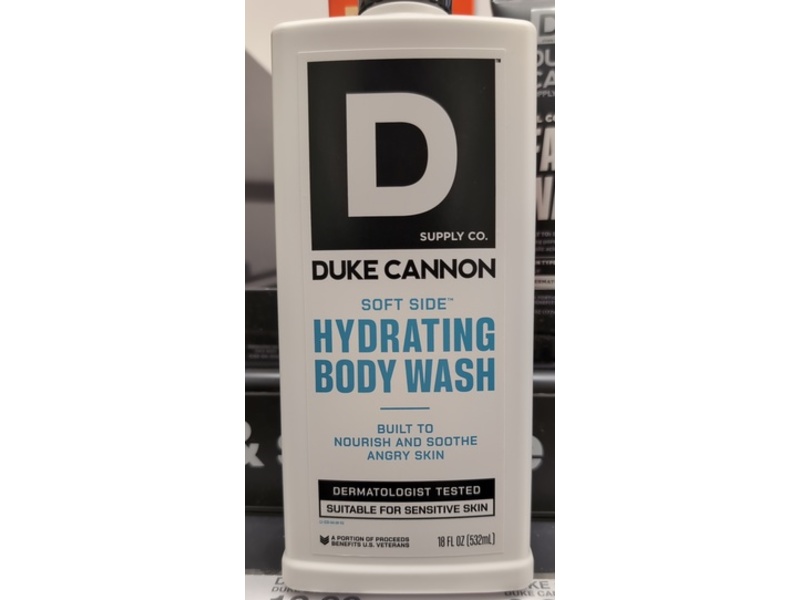 Duke Cannon Supply Co. Soft Side Hydrating Body Wash, 18 fl oz/532 mL