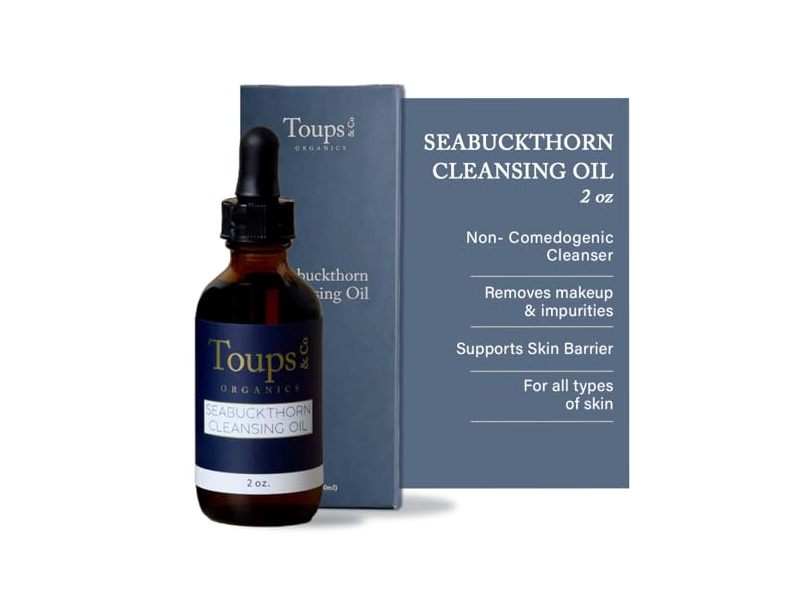 Toups & Co Organics Cleansing Oil, Seabuck Thorn, 2 oz/60 mL
