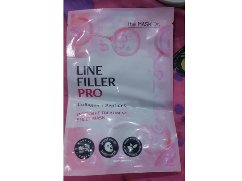 The Mask Dr. Line Filler Pro Intensive Sheet Mask, Collagen + Peptide, 20 mL, 1 Count