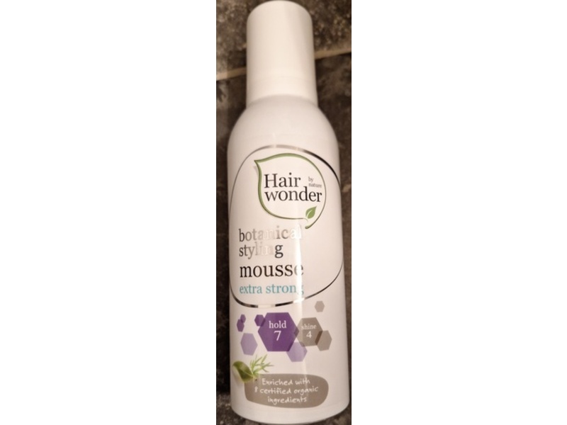 Hair Wonder By Nature Botanical Styling Mousse, Extra Strong, 6.8 fl oz/200 mL