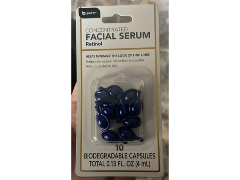 B.Pure Concentrated Facial Serum Capsules, Retinol, 0.13 fl oz/4 mL, 10 Count