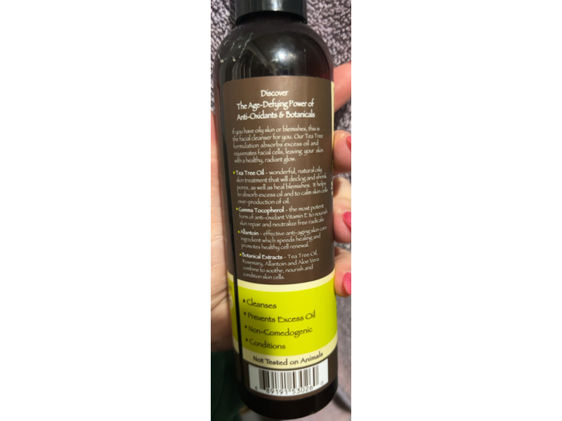 Dr. Woods Facial Cleanser, Tea Tree, 8 fl oz/256 mL