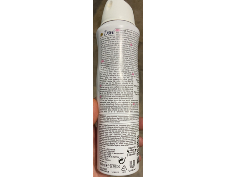 Dove Beauty Finish Moisturizing Cream Spray, 150 mL, Pack Of 6