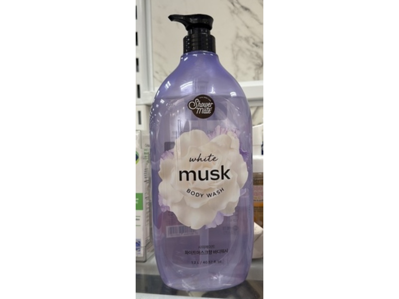 Shower Mate Body Wash, White Musk, 40.57 fl oz/1.2 L