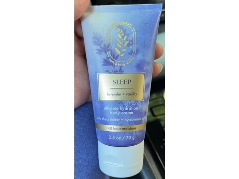 Bath And Body Works Aromatherapy Sleep Ultimate Hydration Body Cream, Lavender + Vanilla, 2.5 fl oz/70 g