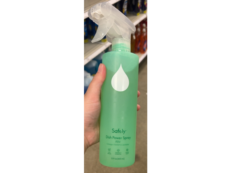 Safely Rise Dish Power Spray, Orange Flower & Jasmine, 15 fl oz/443 mL