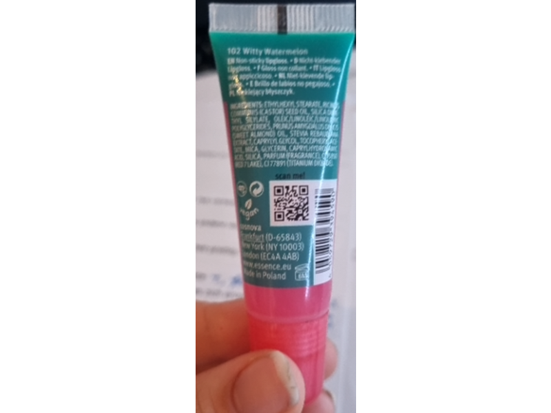 Essence Juicy Bomb Shiny Lipgloss, 102 Witty Watermelon, 10 mL