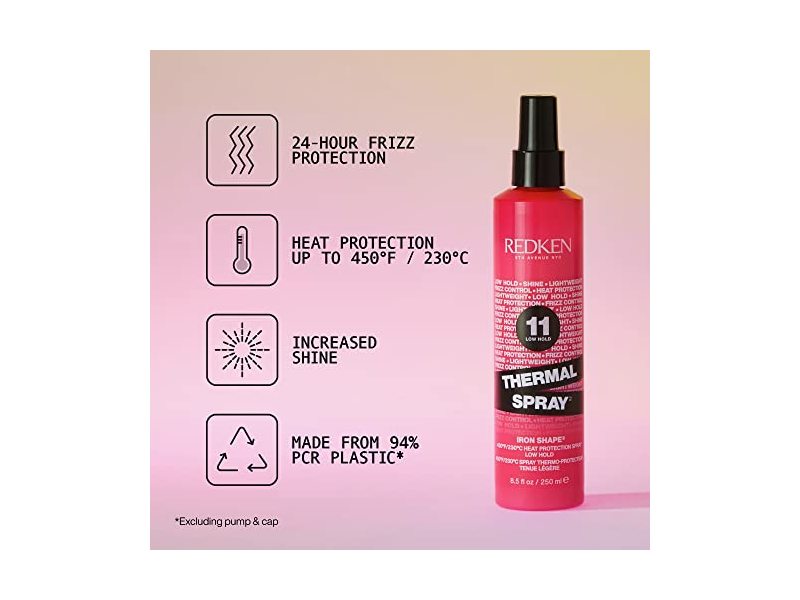 Redken Iron Shape 11 Thermal Holding Spray, For All Hair Types 8.5 Fl Oz
