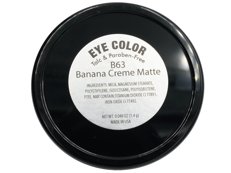 Pure Ziva Eyeshadow Powder, B63 Banana Creme Matte, 0.049 oz/1.4 g