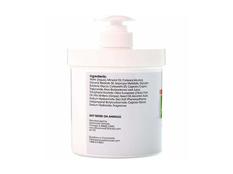 Advanced Clinicals Aloe Vera Soothe & Recover Cream, 16 oz